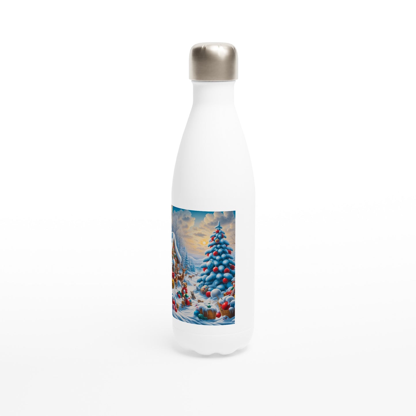 White 17oz Stainless Steel Water Bottle - Winter 199