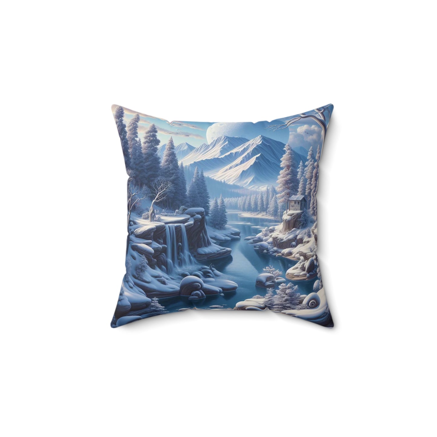 Spun Polyester Square Pillow - Winter 174