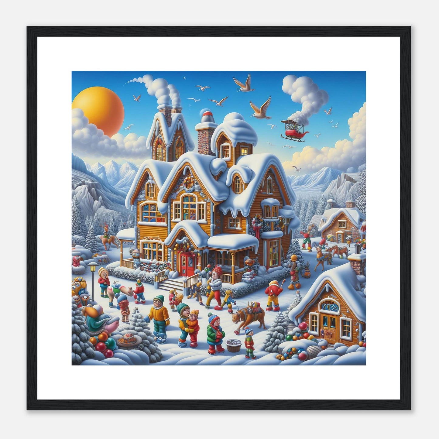 Wall Art - Winter 65 - House in a village