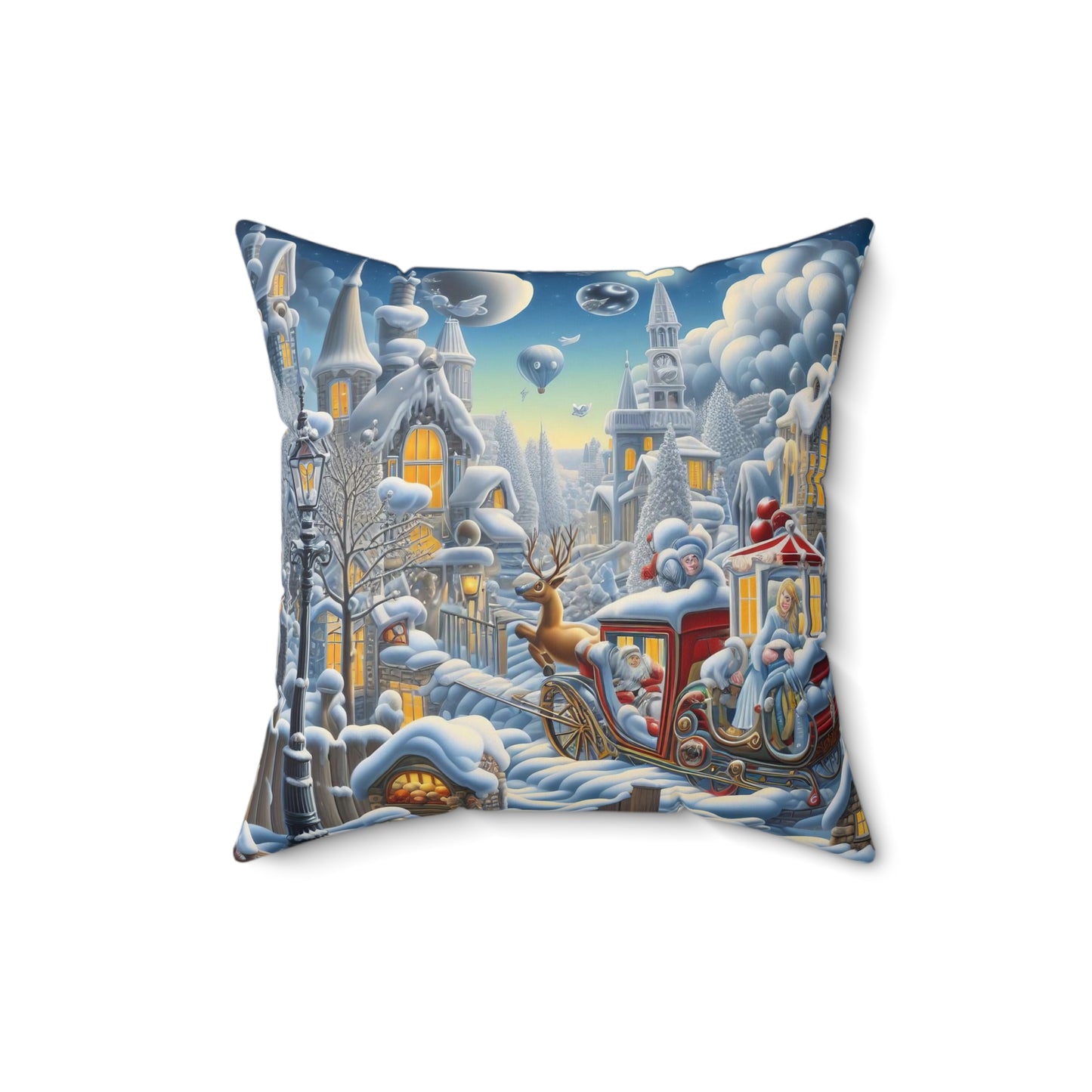 Spun Polyester Square Pillow - Winter 194