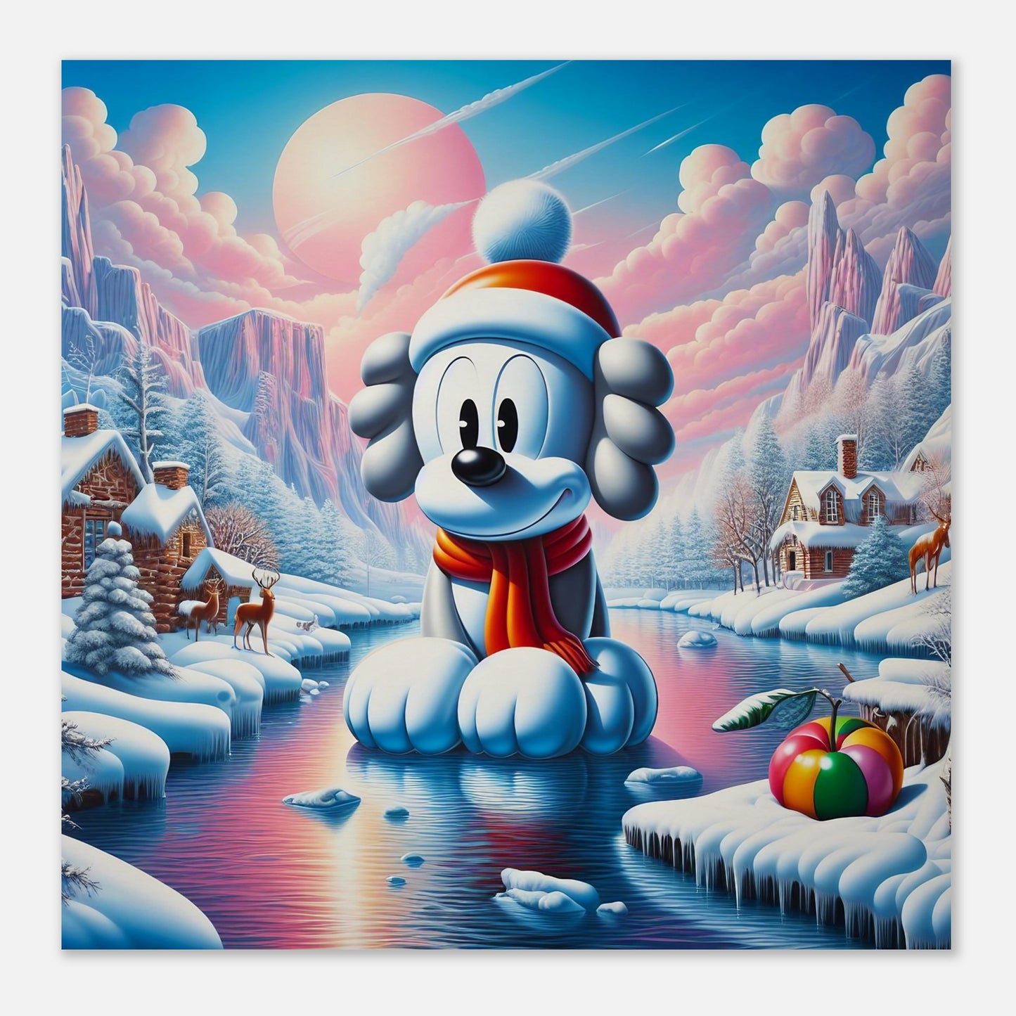 Wall Art - Winter 24 - Dog on water