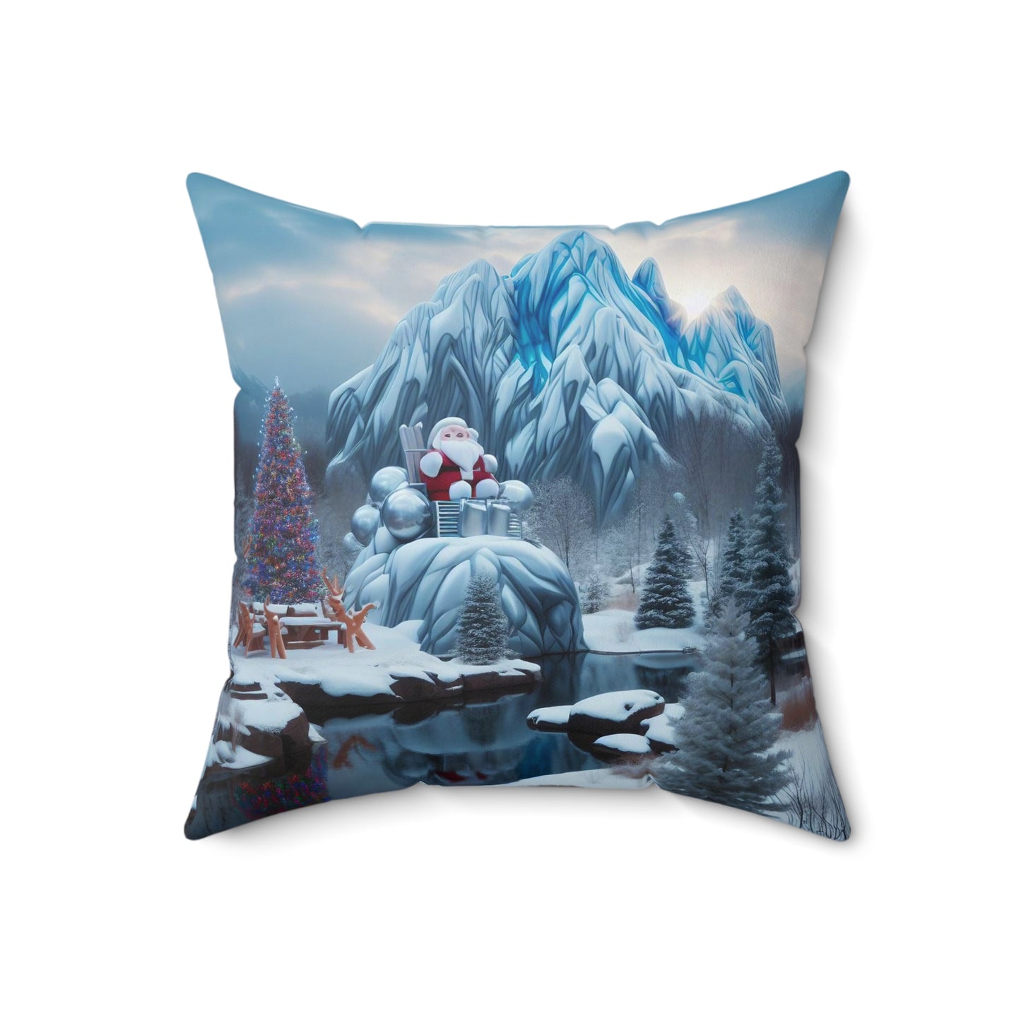 Spun Polyester Square Pillow - Winter 168