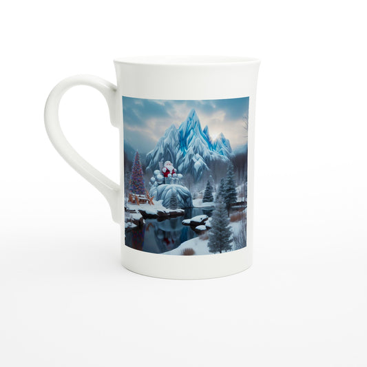 White 10oz Porcelain Slim Mug - Winter 168