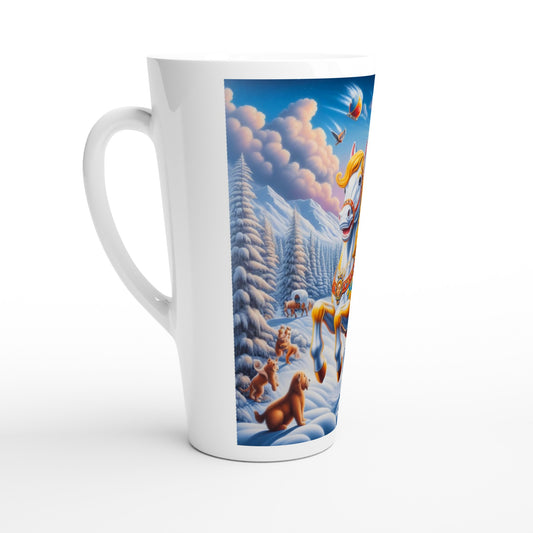 White Latte 17oz Ceramic Mug - Winter 148