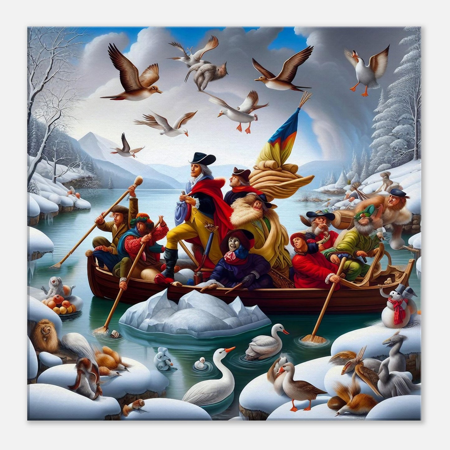 Wall Art - Winter 11 - Men on a boat