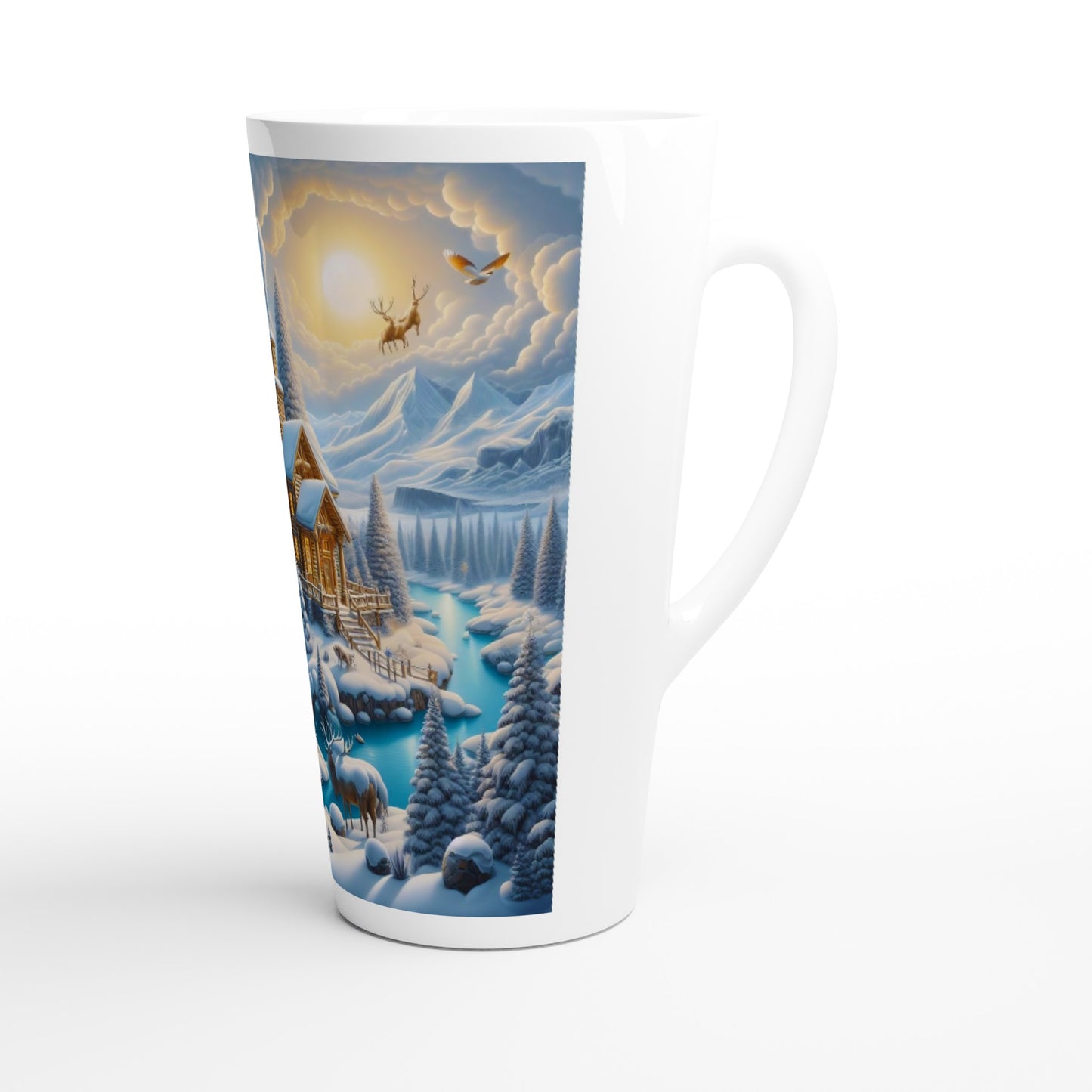 White Latte 17oz Ceramic Mug - Winter 176