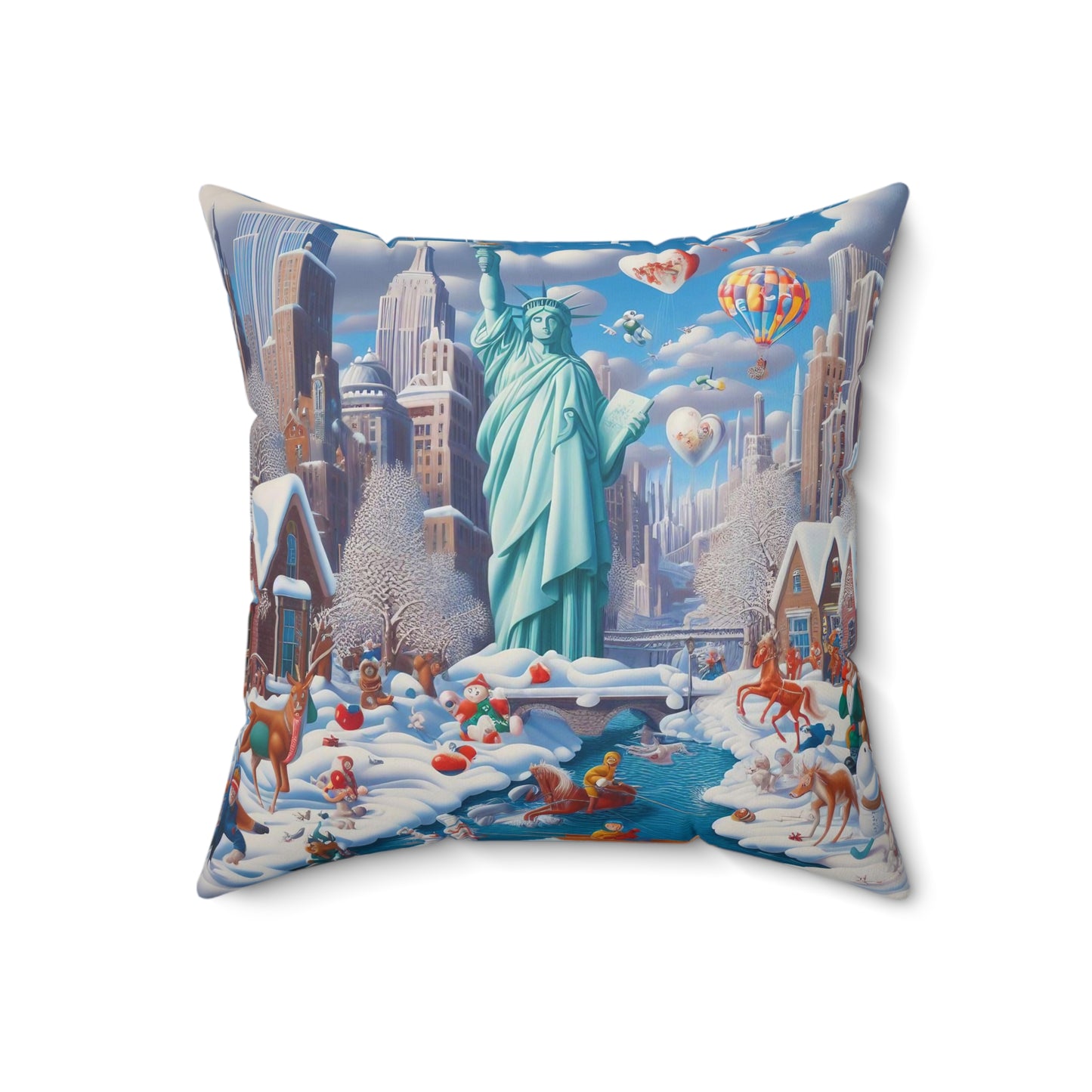 Spun Polyester Square Pillow - Winter 144