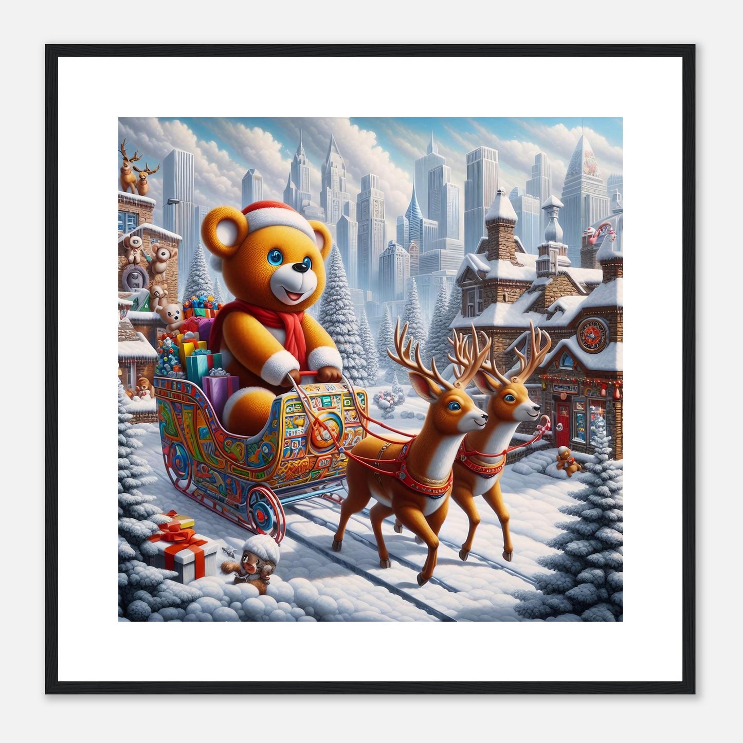 Wall Art - Winter 46 - Bear and reindeer