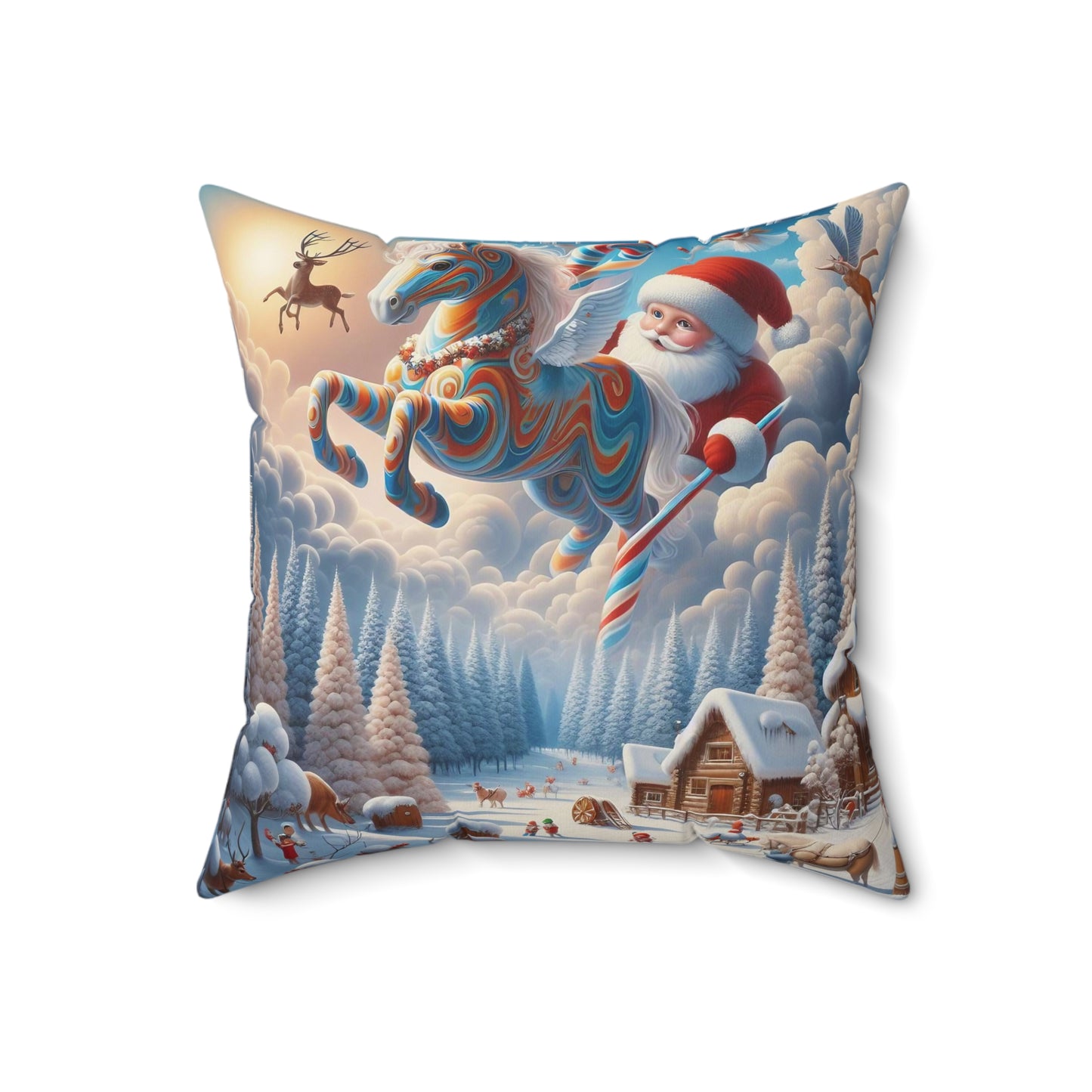 Spun Polyester Square Pillow - Winter 223