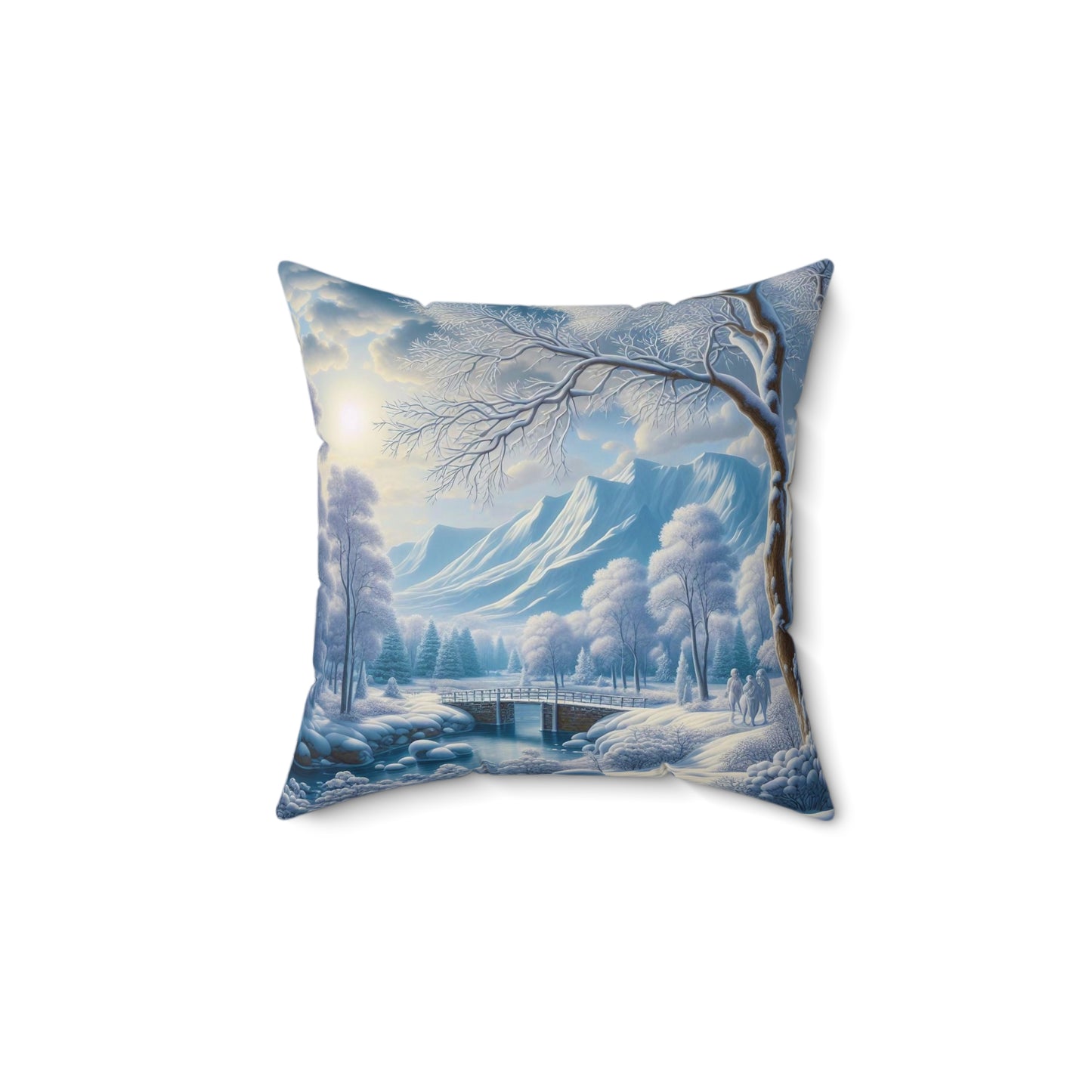 Spun Polyester Square Pillow - Winter 175