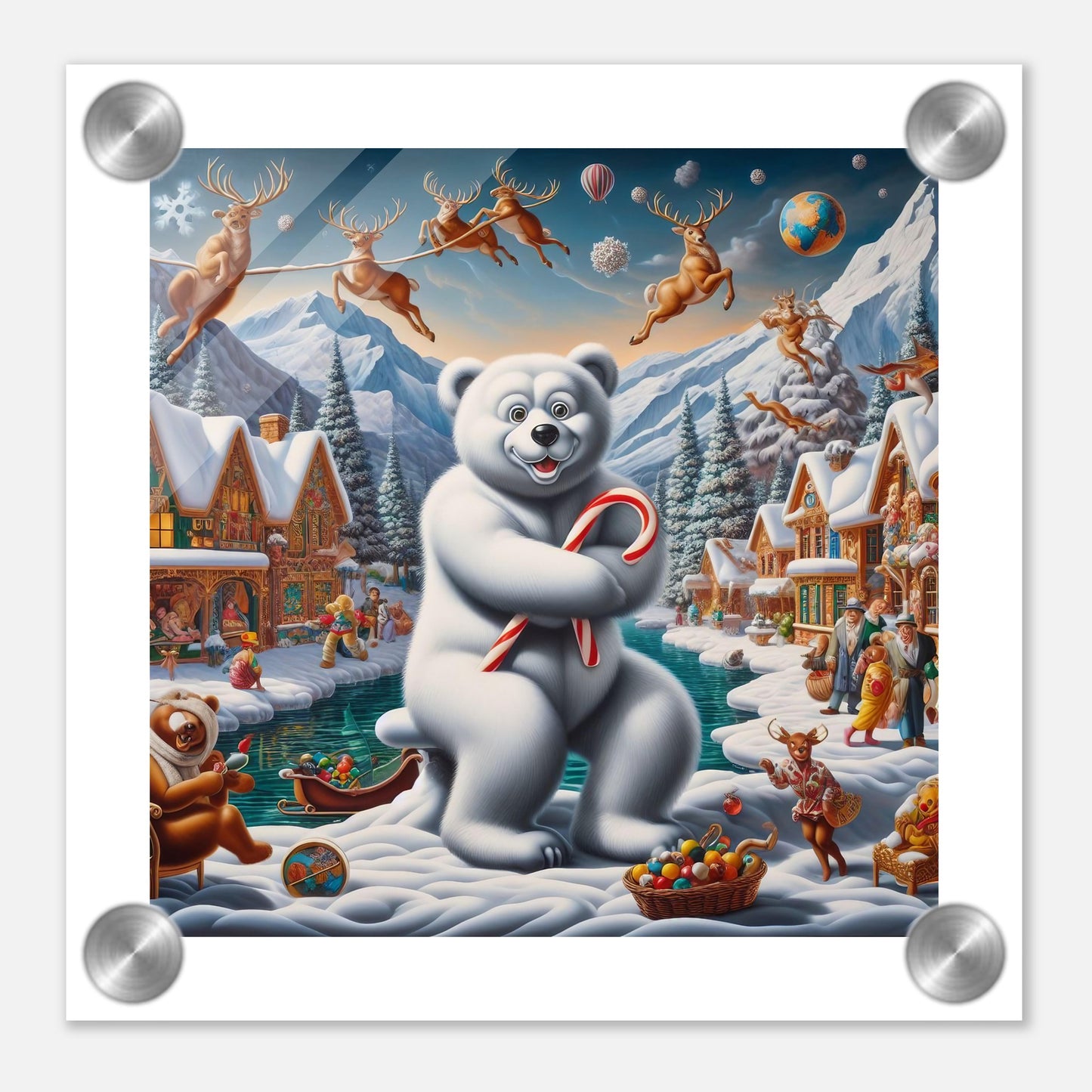 Wall Art - Winter 75 - Sitting polar bear
