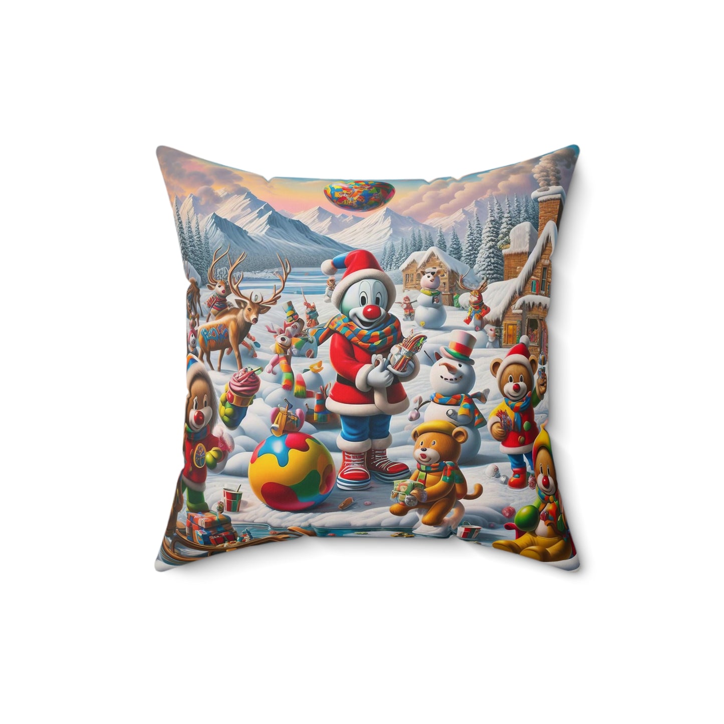 Spun Polyester Square Pillow - Winter 108