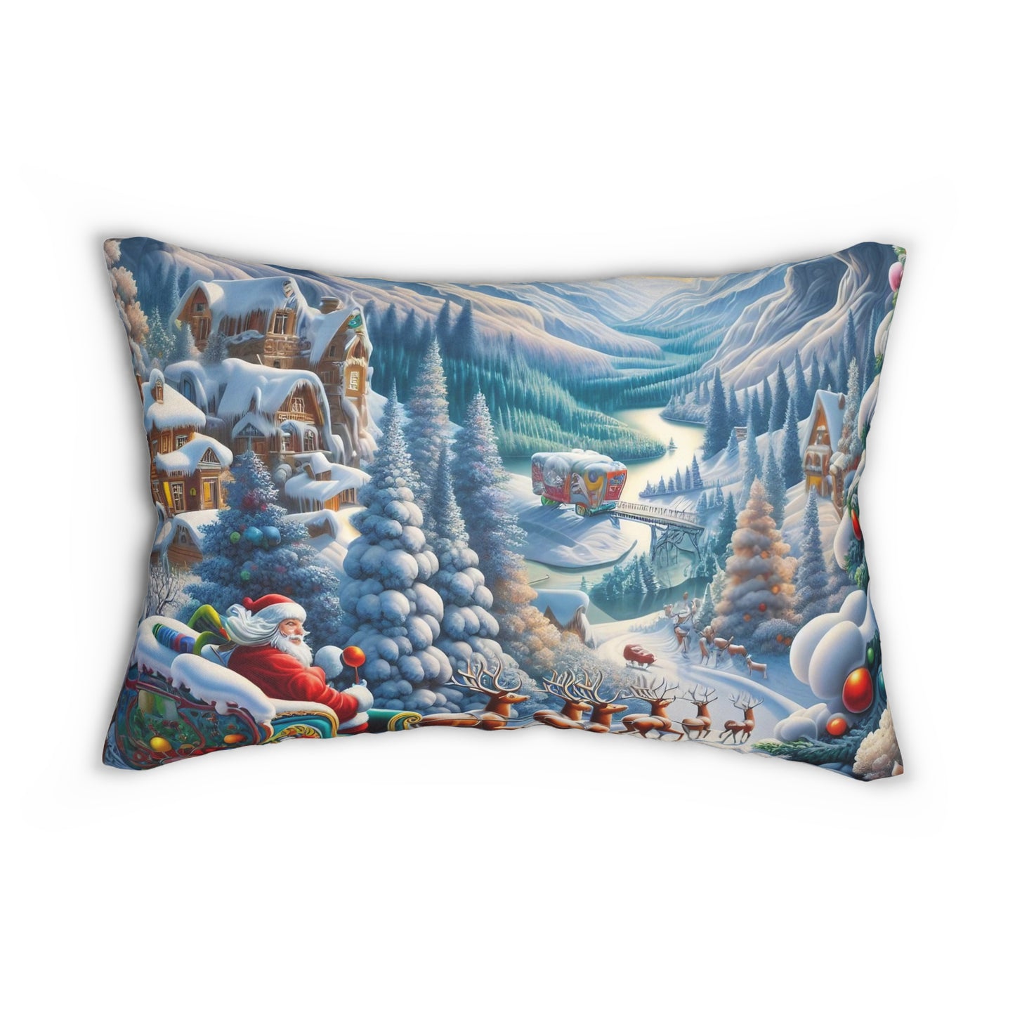 Spun Polyester Lumbar Pillow - Winter 113