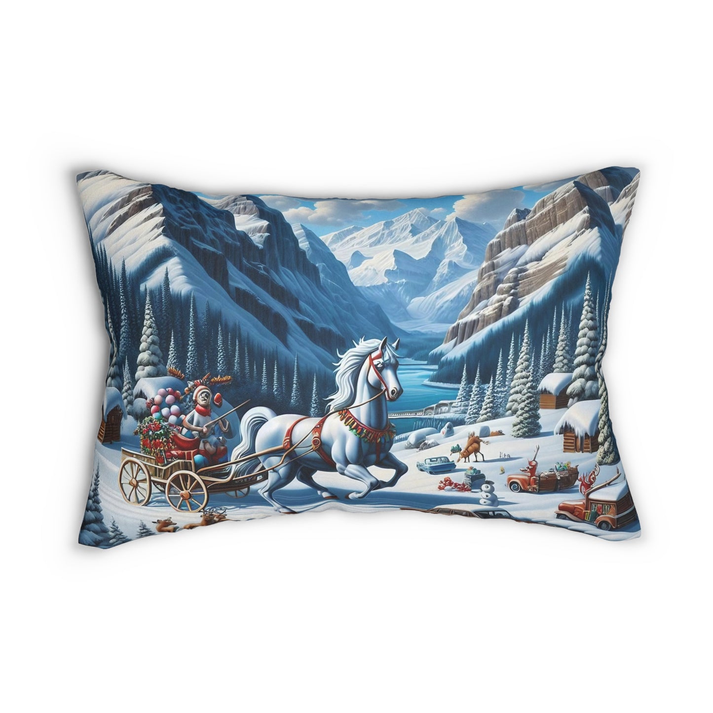 Spun Polyester Lumbar Pillow - Winter 107