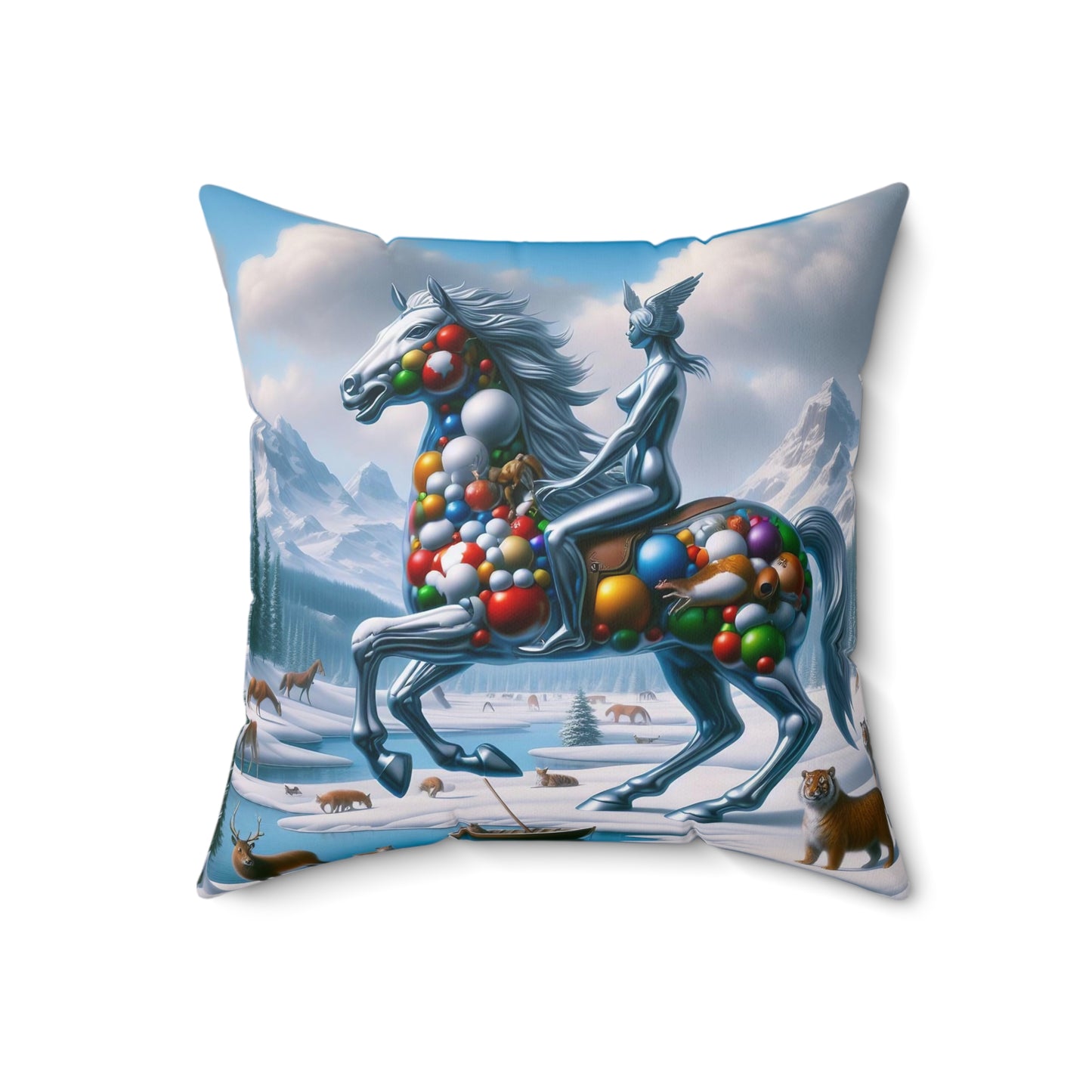 Spun Polyester Square Pillow - Winter 248