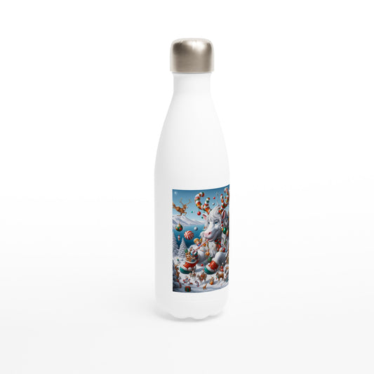 White 17oz Stainless Steel Water Bottle - Winter 105