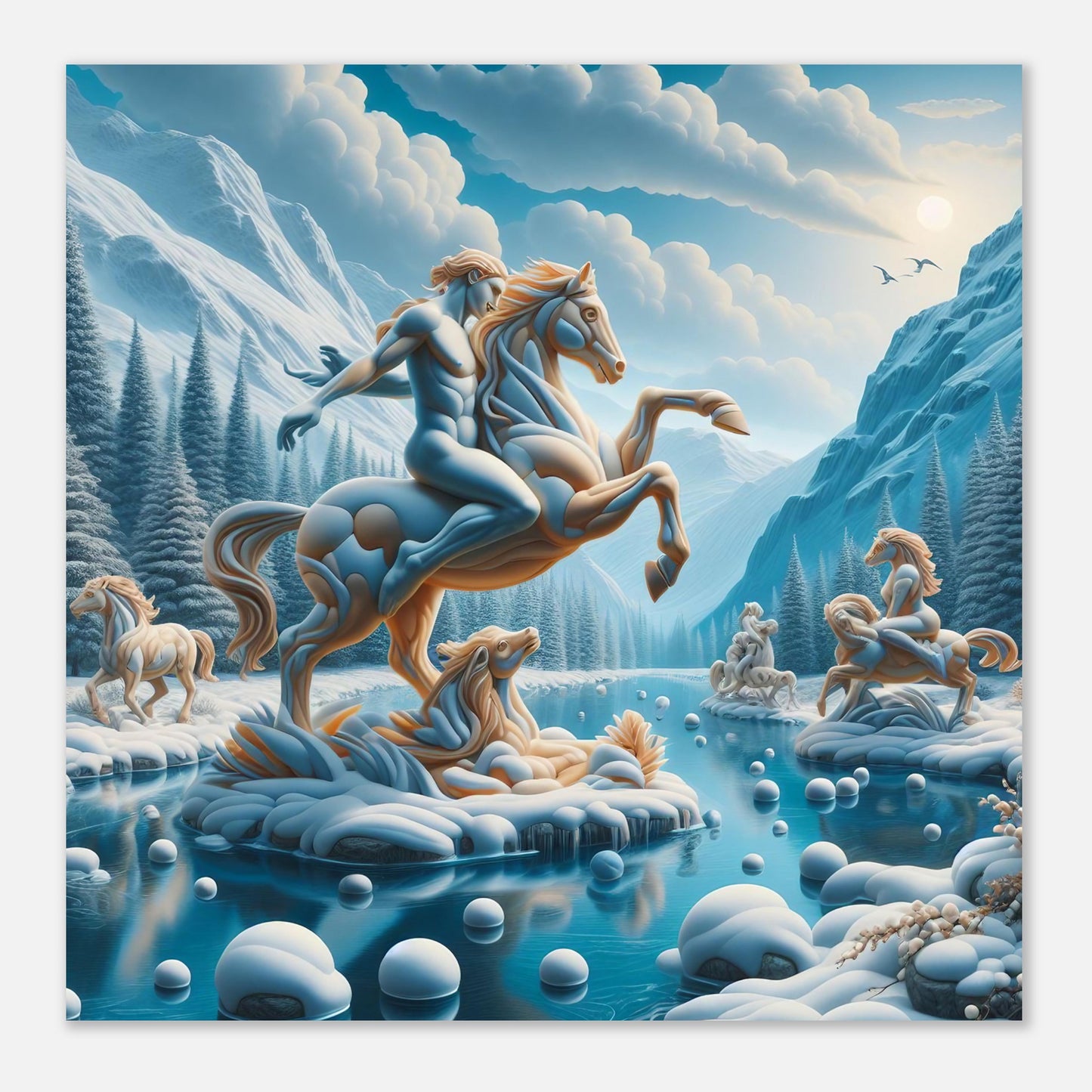 Wall Art - Winter 76 - Man on a horse