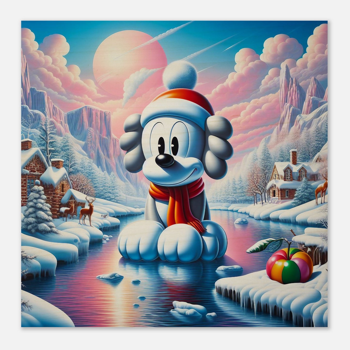 Wall Art - Winter 24 - Dog on water