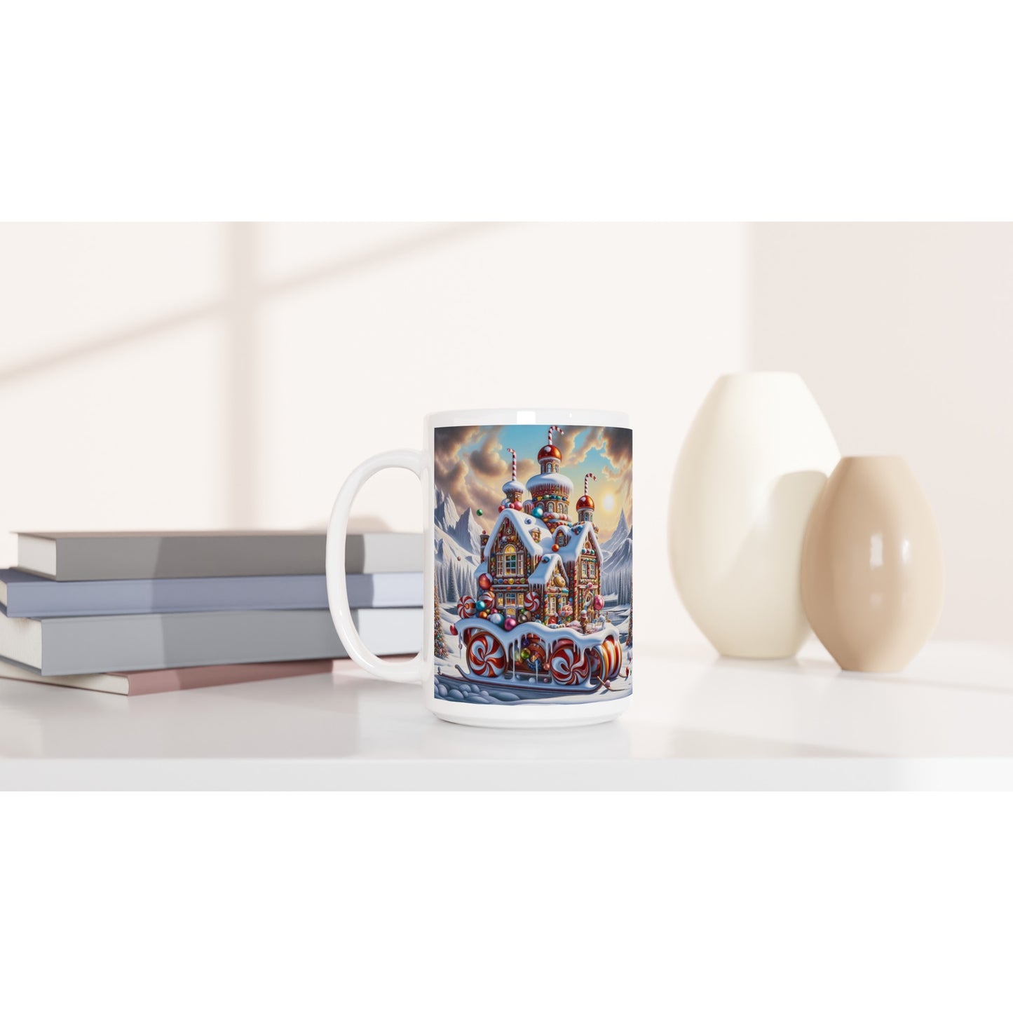 White 15oz Ceramic Mug - Winter 158