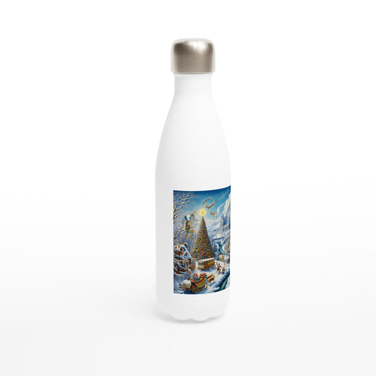 White 17oz Stainless Steel Water Bottle - Winter 228