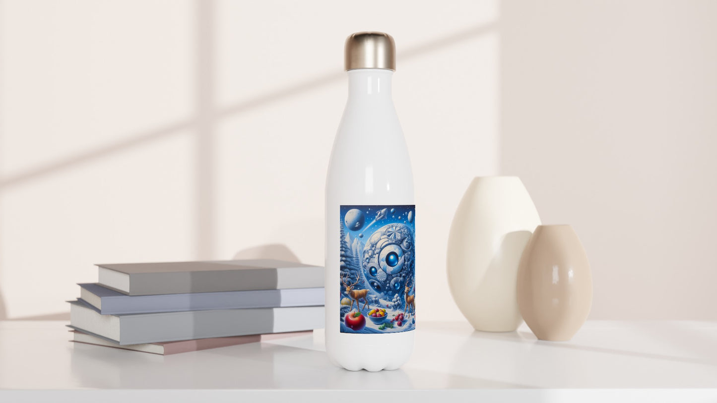 White 17oz Stainless Steel Water Bottle - Winter 187