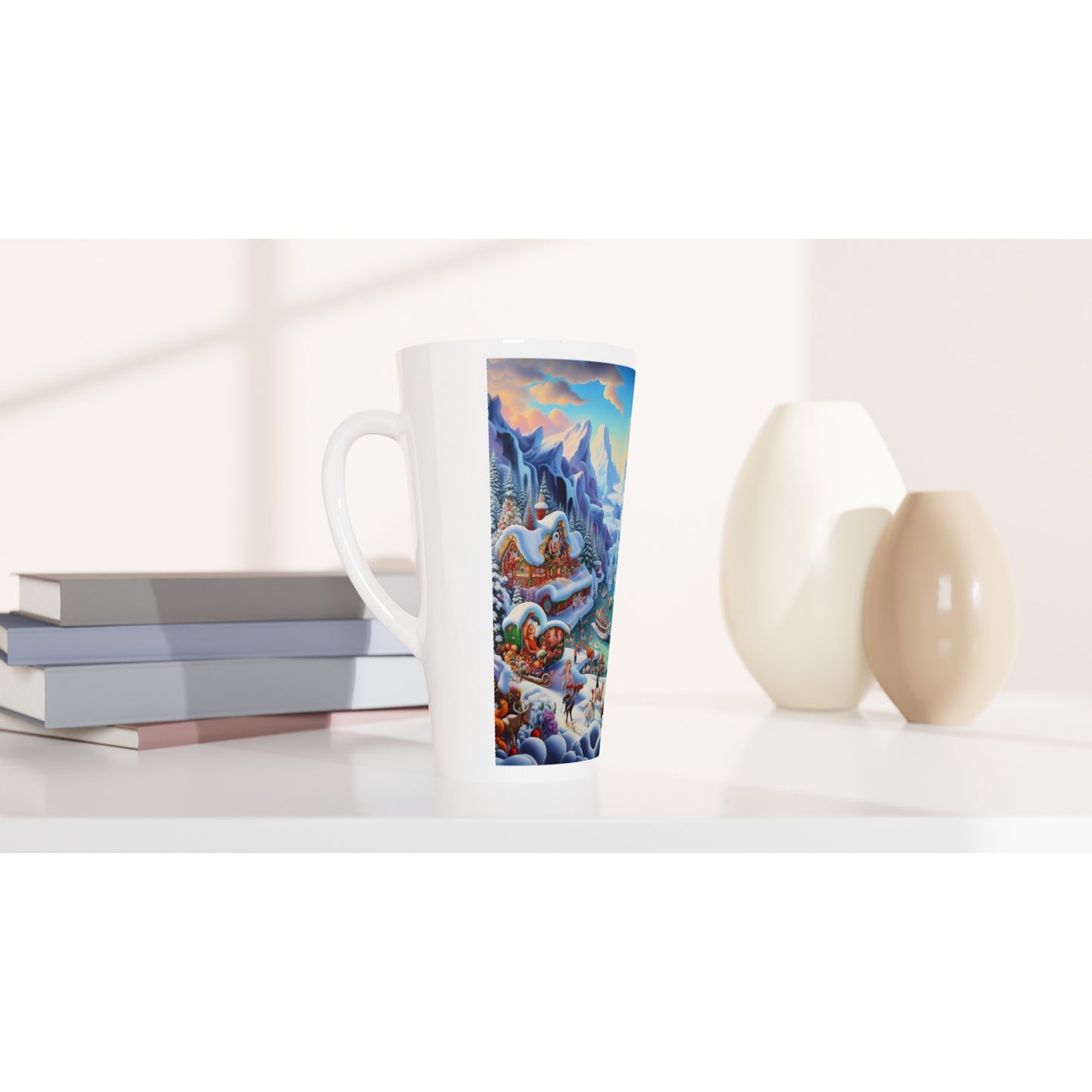 White Latte 17oz Ceramic Mug - Winter 169