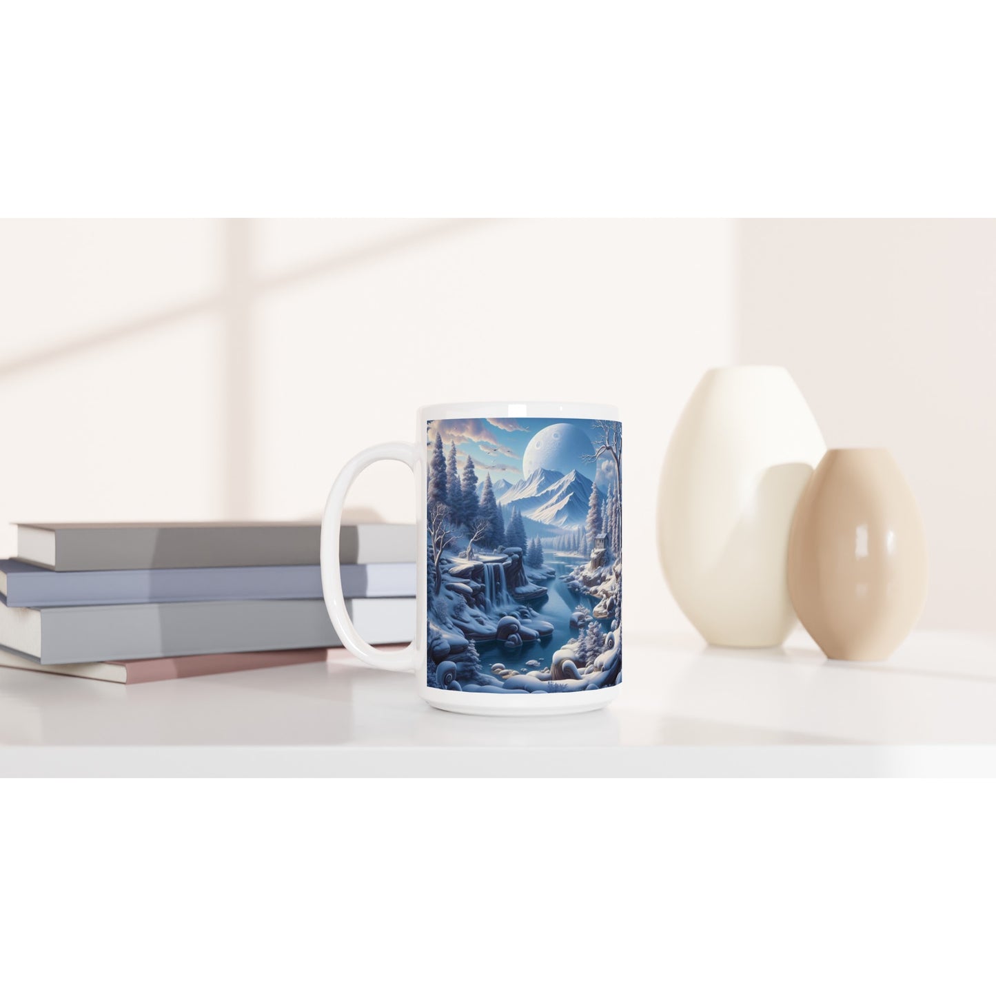 White 15oz Ceramic Mug - Winter 174