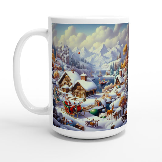 White 15oz Ceramic Mug - Winter 177