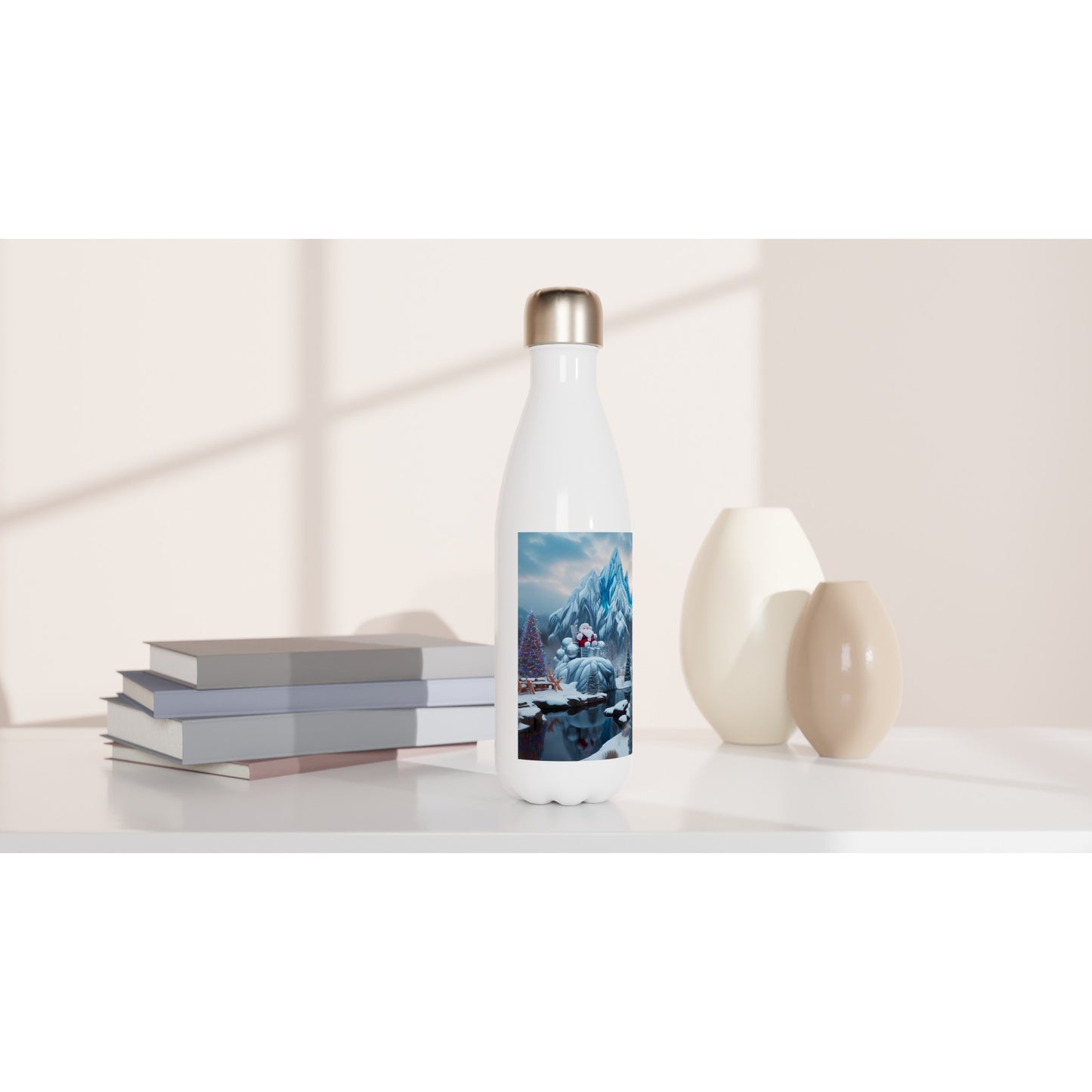 White 17oz Stainless Steel Water Bottle - Winter 168