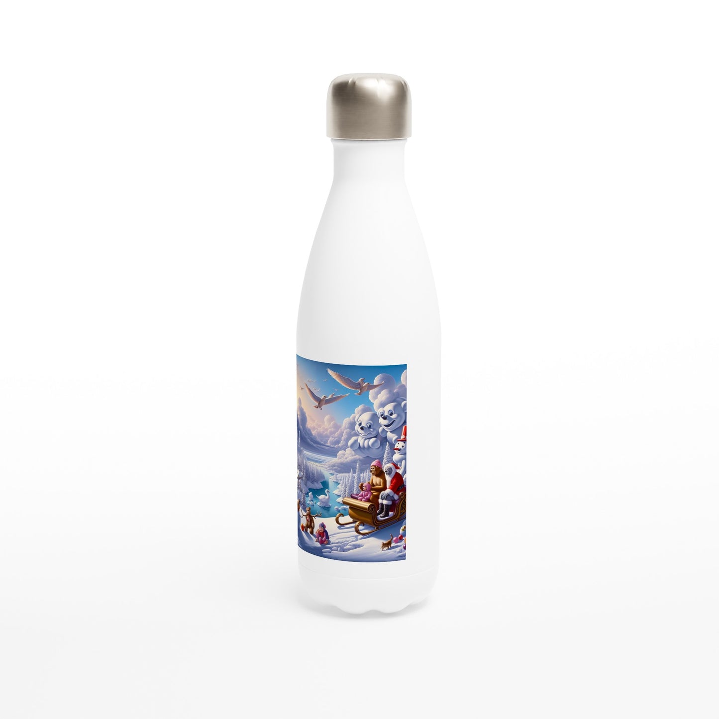 White 17oz Stainless Steel Water Bottle - Winter 203