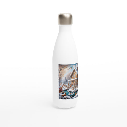 White 17oz Stainless Steel Water Bottle - Winter 86