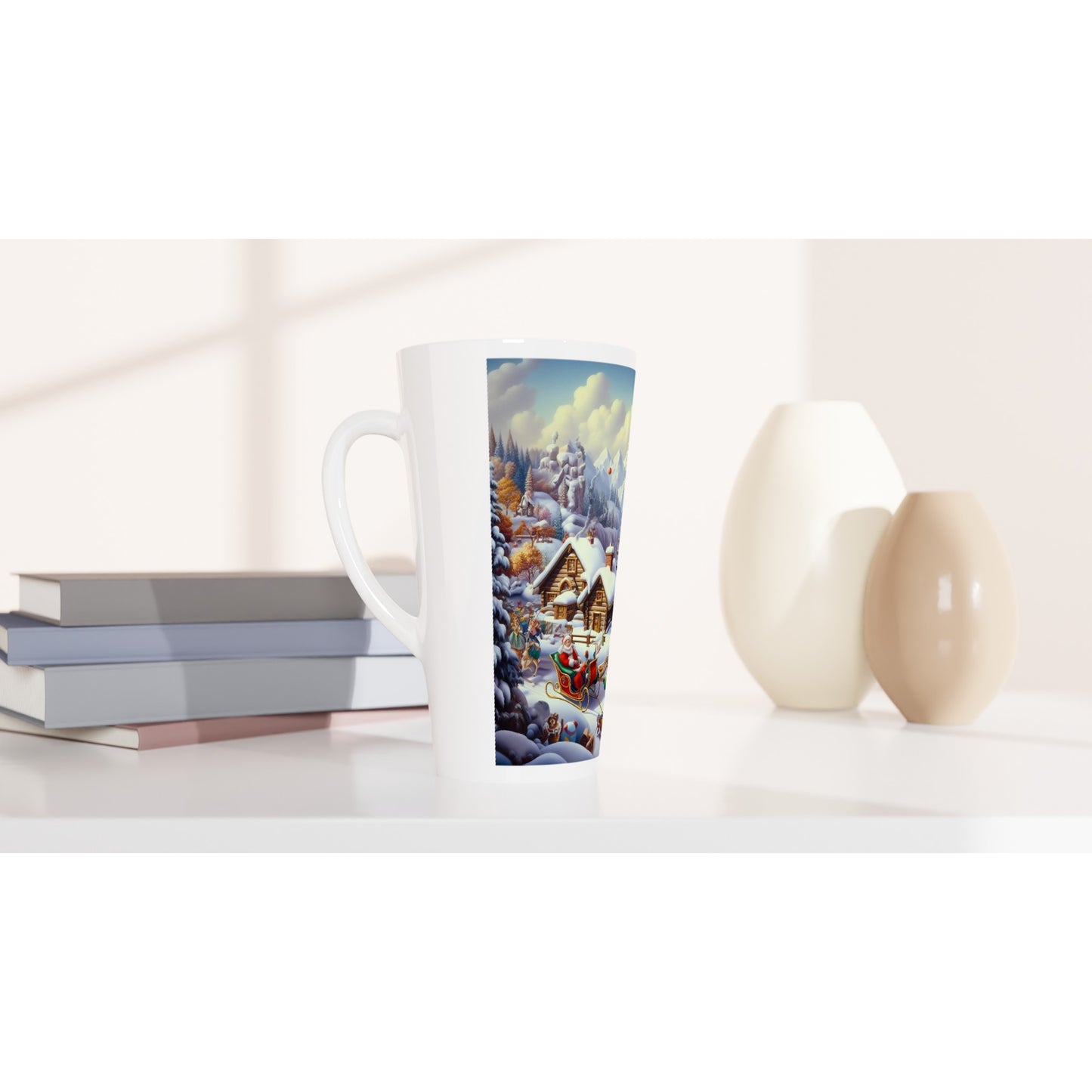 White Latte 17oz Ceramic Mug - Winter 177