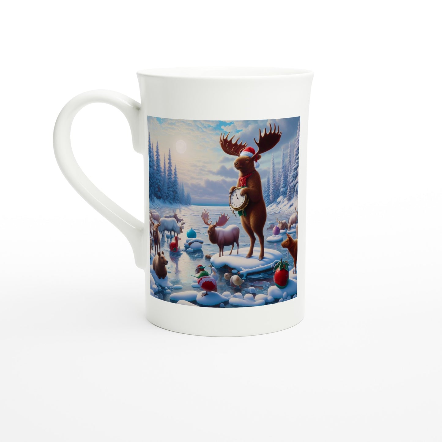 White 10oz Porcelain Slim Mug - Winter 173