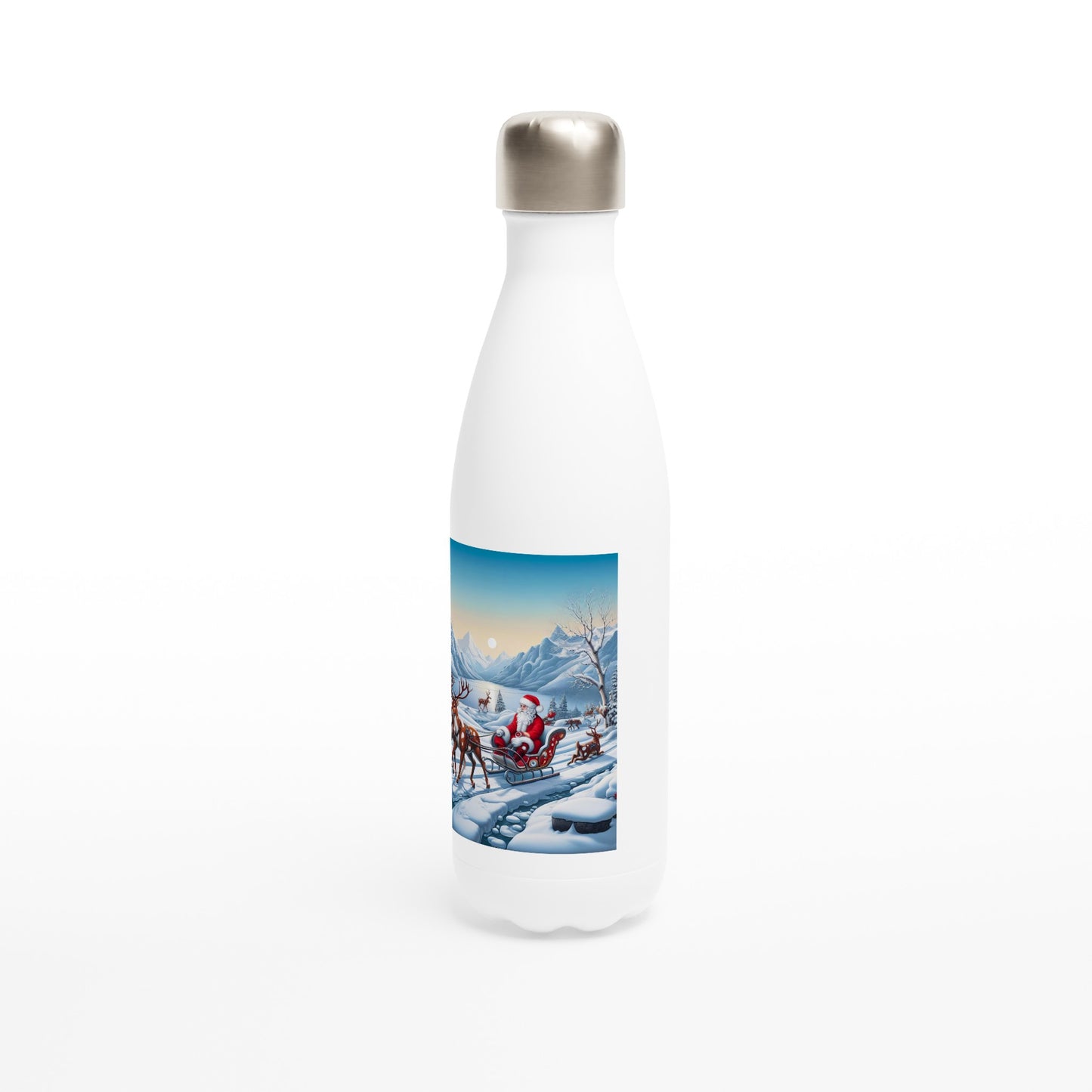 White 17oz Stainless Steel Water Bottle - Winter 231