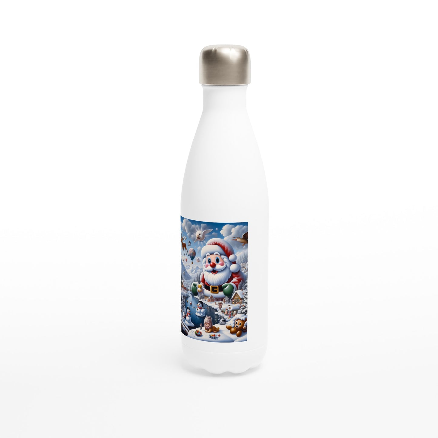 White 17oz Stainless Steel Water Bottle - Winter 178