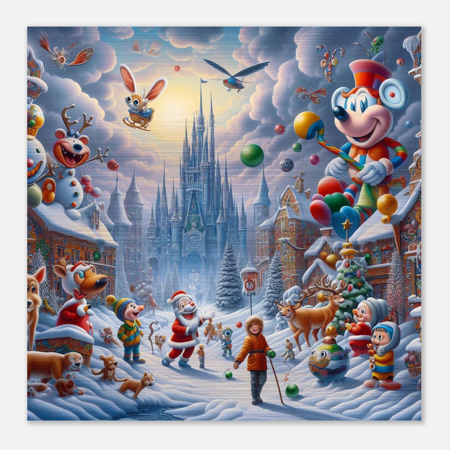 Wall Art - Winter 54 - Castle and animals