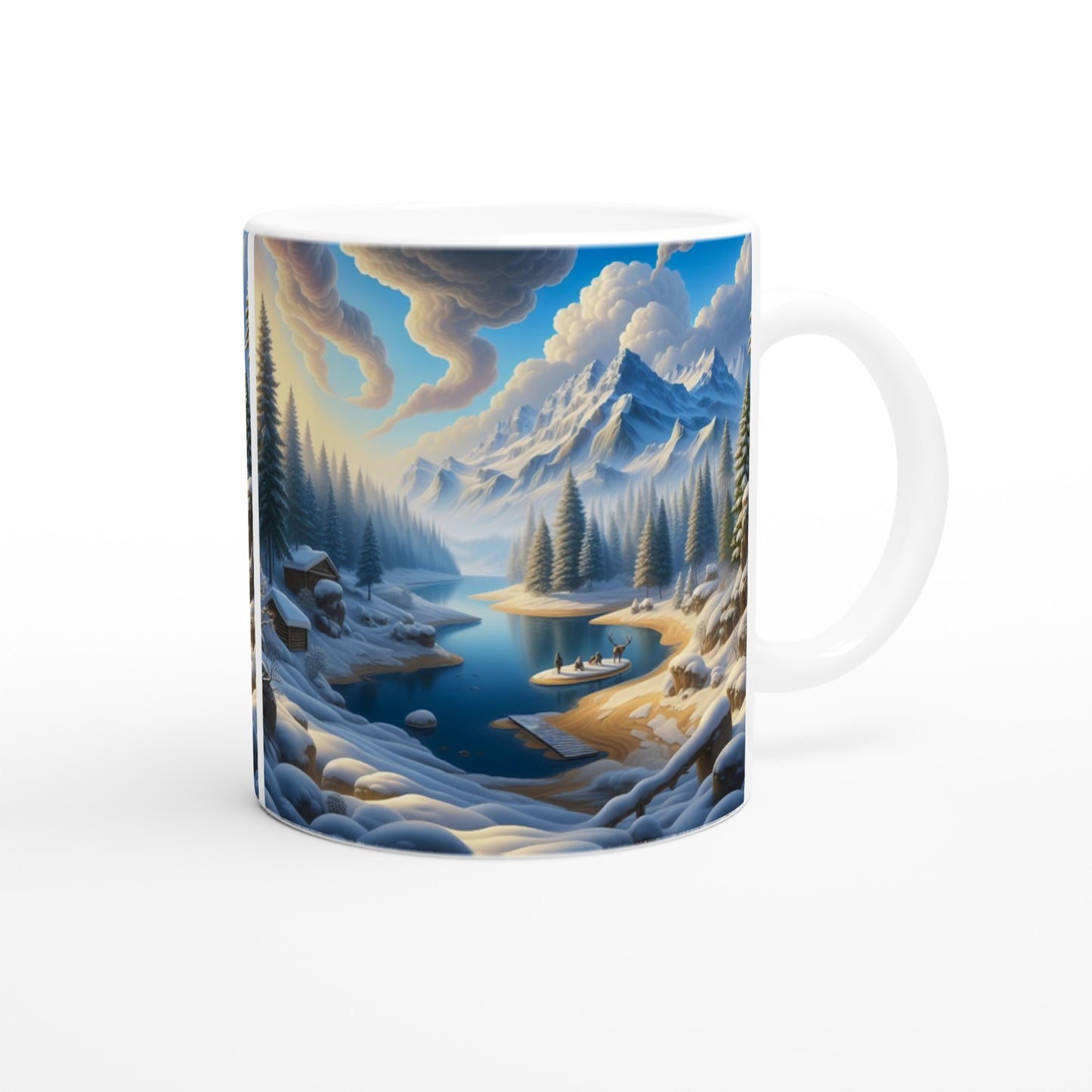 White 11oz Ceramic Mug - Winter 163
