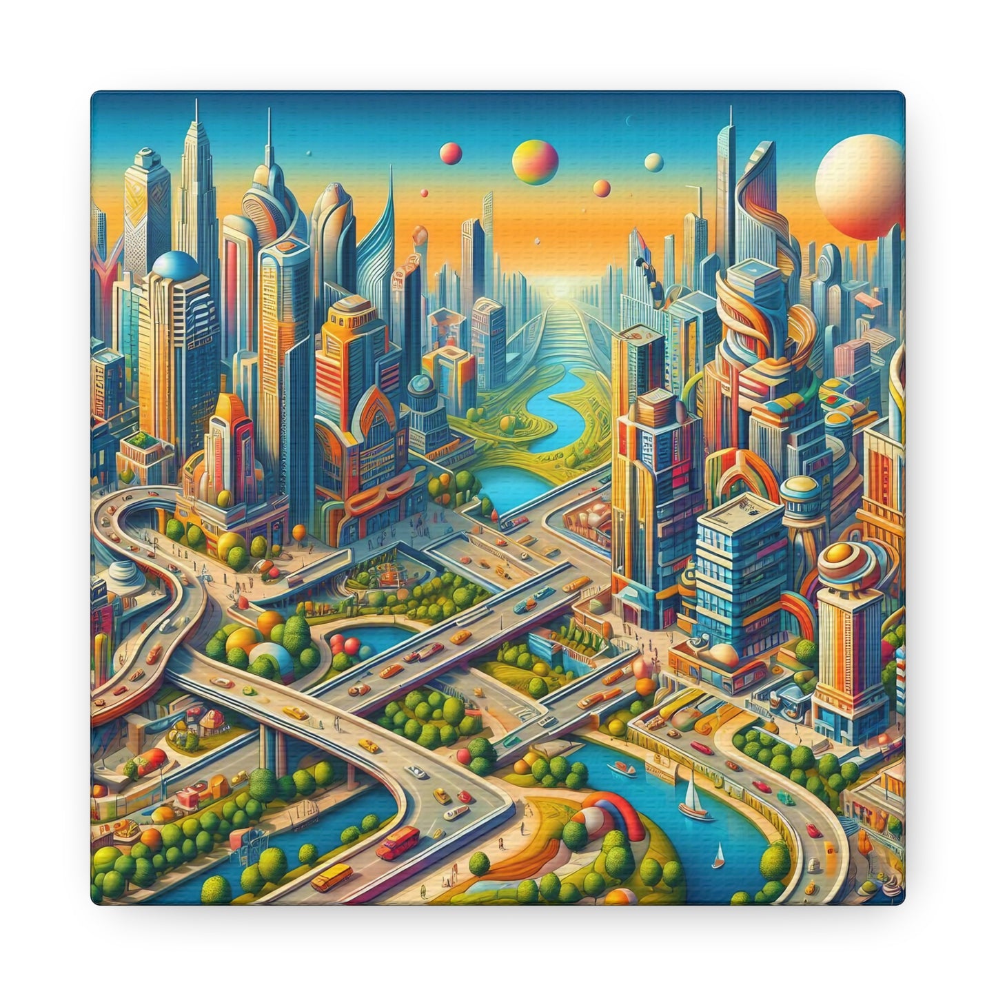 Canvas Gallery Wrap - City 9