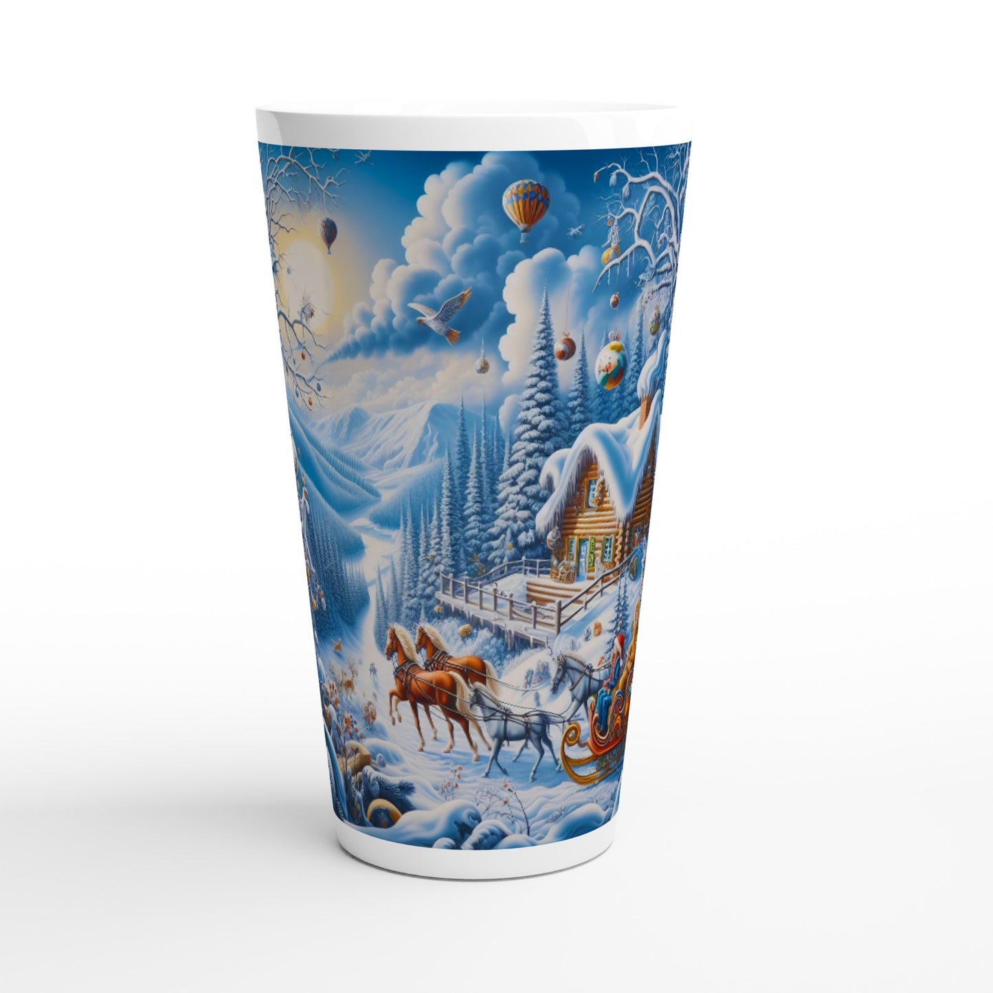 White Latte 17oz Ceramic Mug - Winter 164