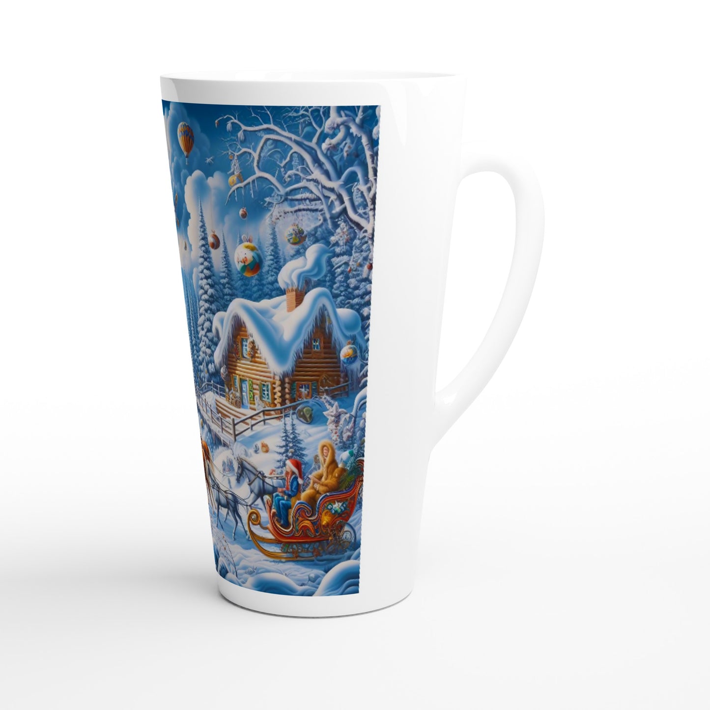White Latte 17oz Ceramic Mug - Winter 164