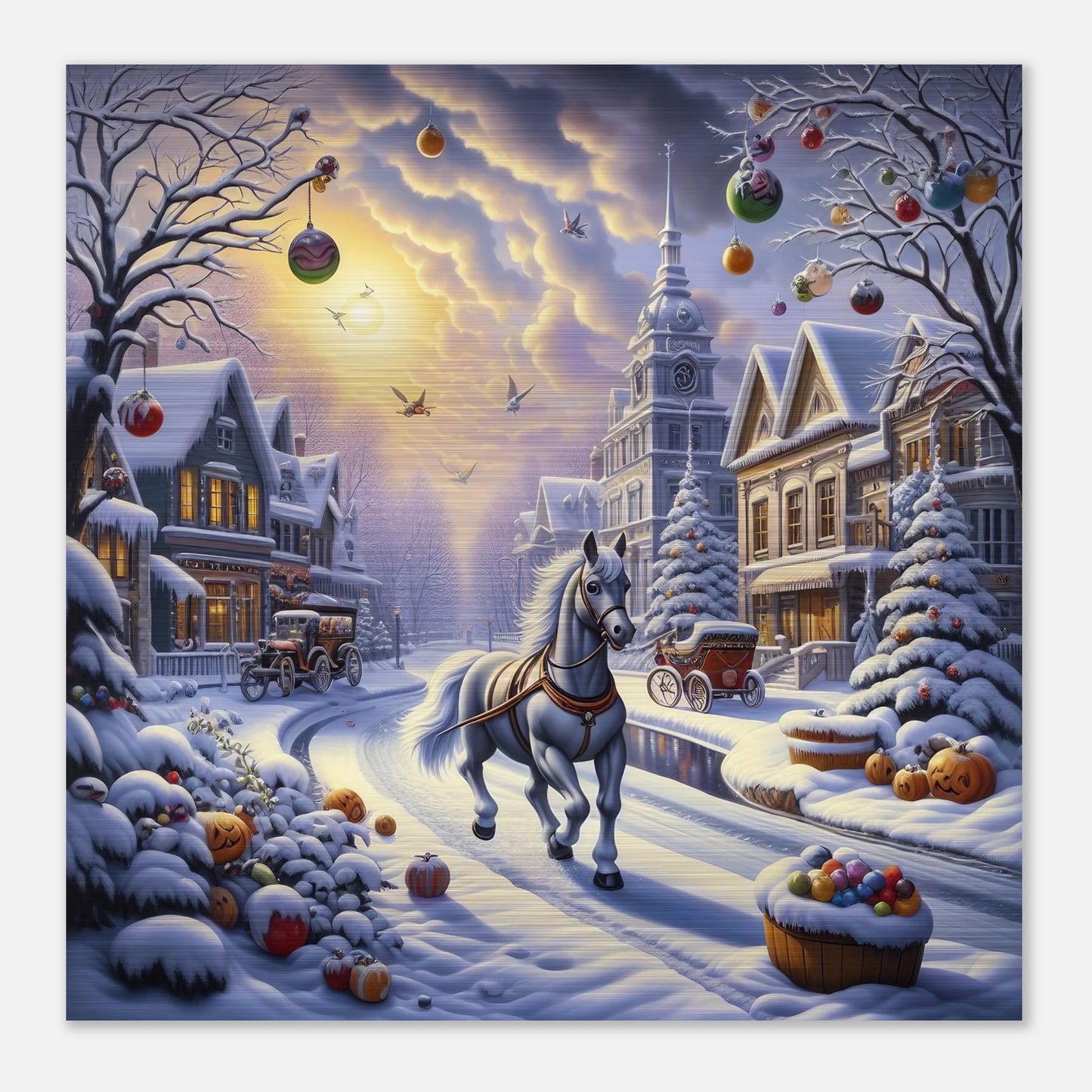 Wall Art - Winter 73 - Horse walking