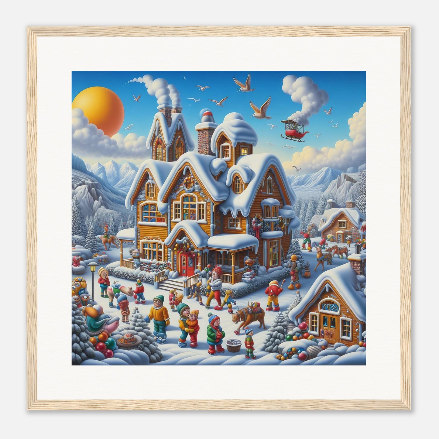 Wall Art - Winter 65 - House in a village