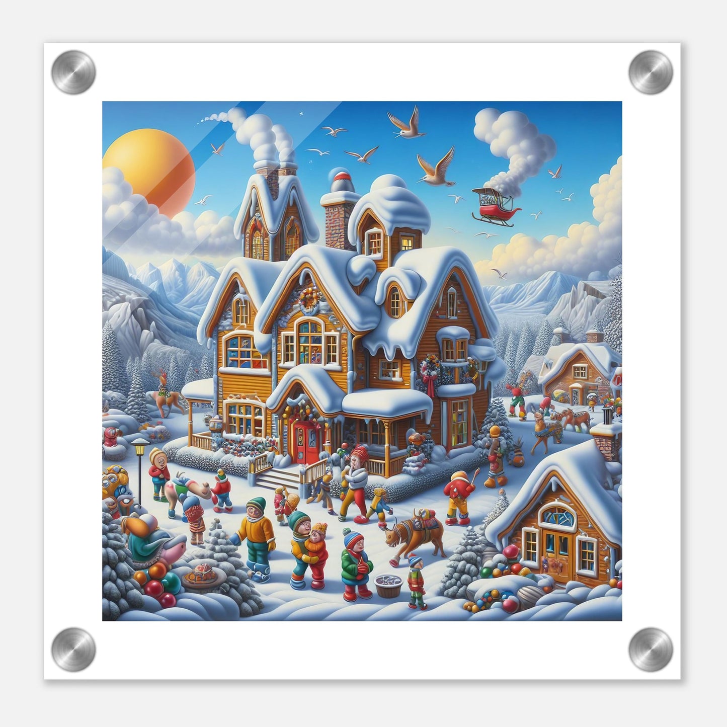 Wall Art - Winter 65 - House in a village