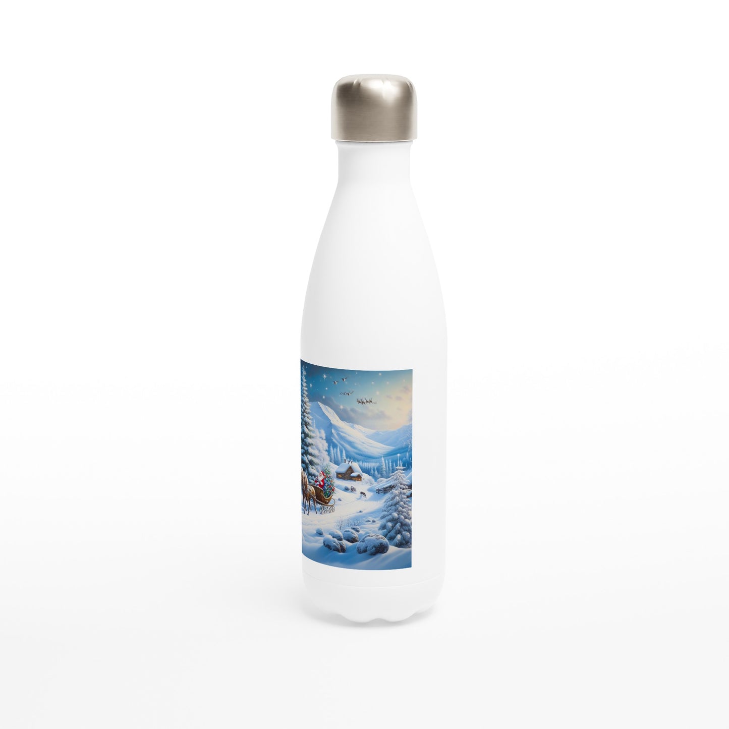 White 17oz Stainless Steel Water Bottle - Winter 202