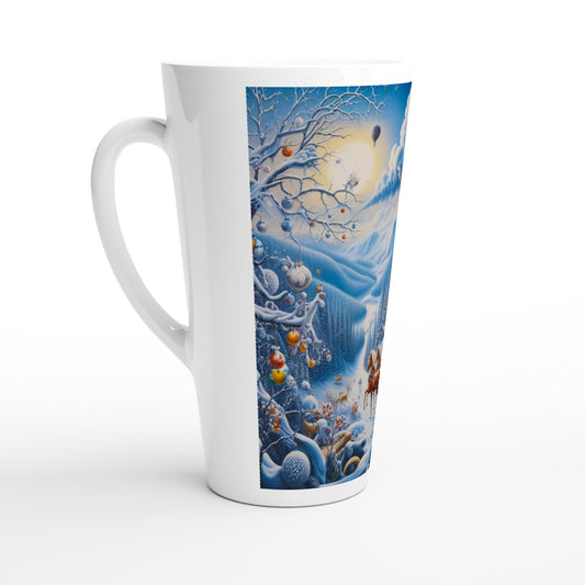 White Latte 17oz Ceramic Mug - Winter 164