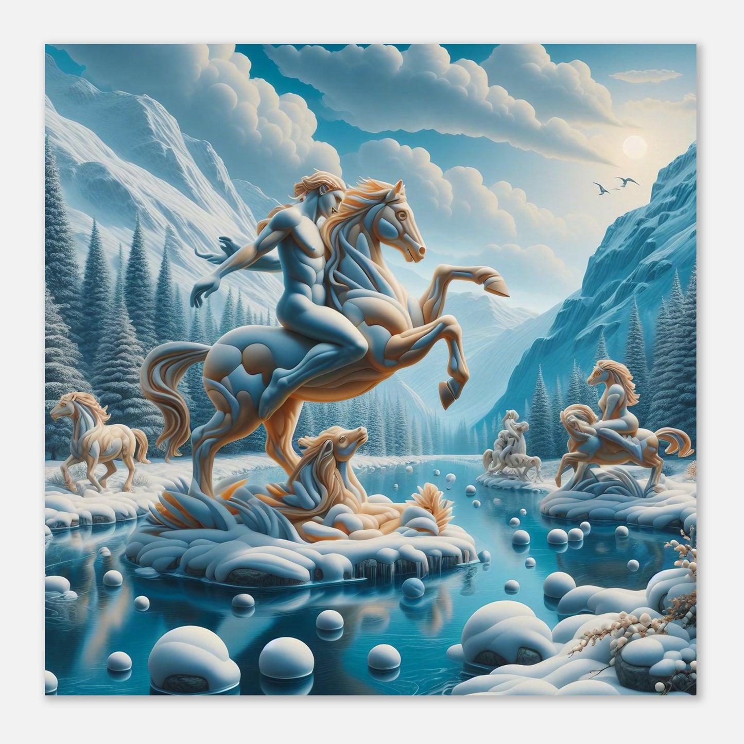 Wall Art - Winter 76 - Man on a horse