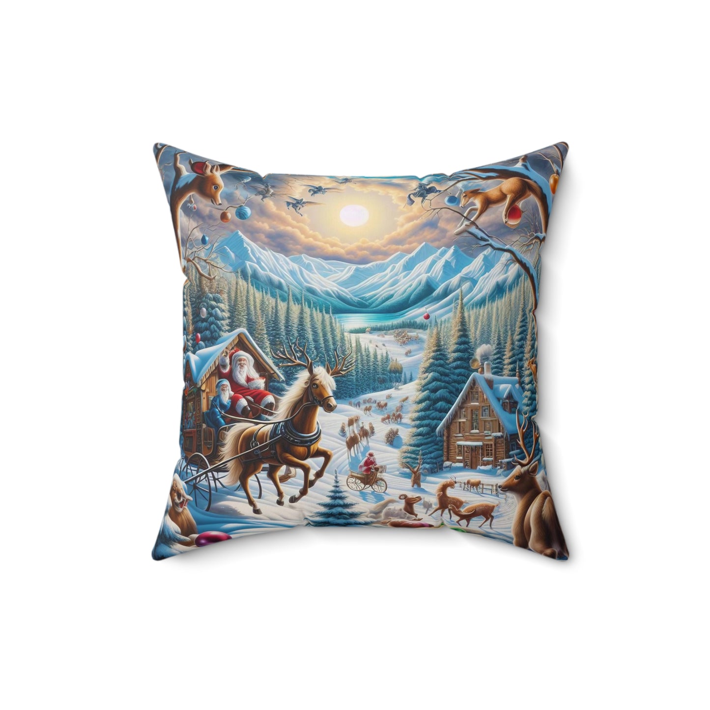 Spun Polyester Square Pillow - Winter 151