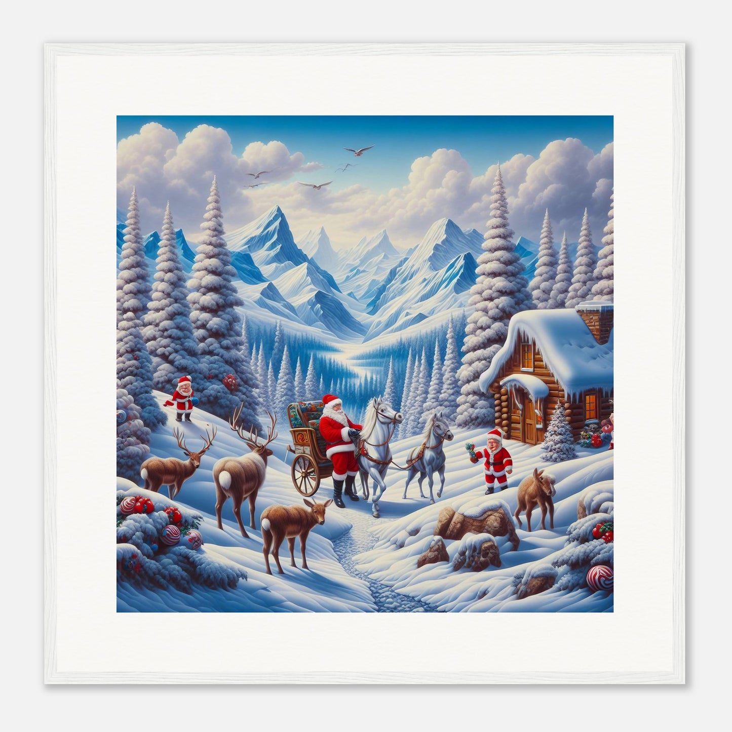 Wall Art - Winter 55 - Santa Claus and horses