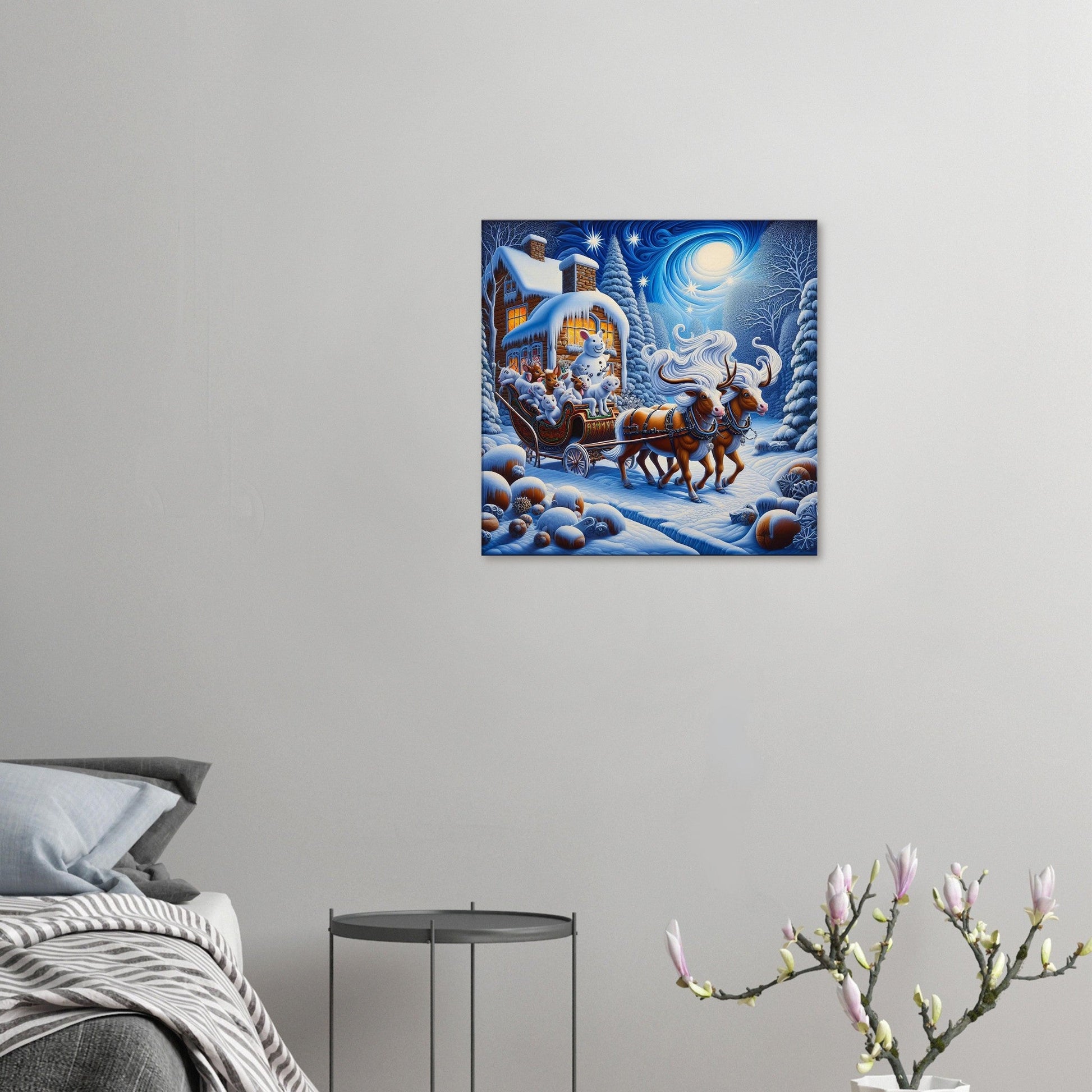 Canvas - Horses And Carriage Print Material