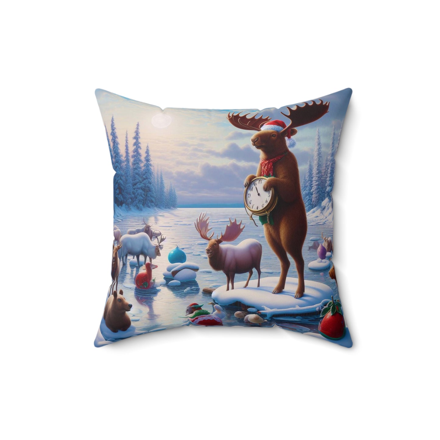 Spun Polyester Square Pillow - Winter 173